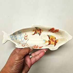 Ambiance Collections Ceramic Hand-painted "By the Sea" Fish Dish